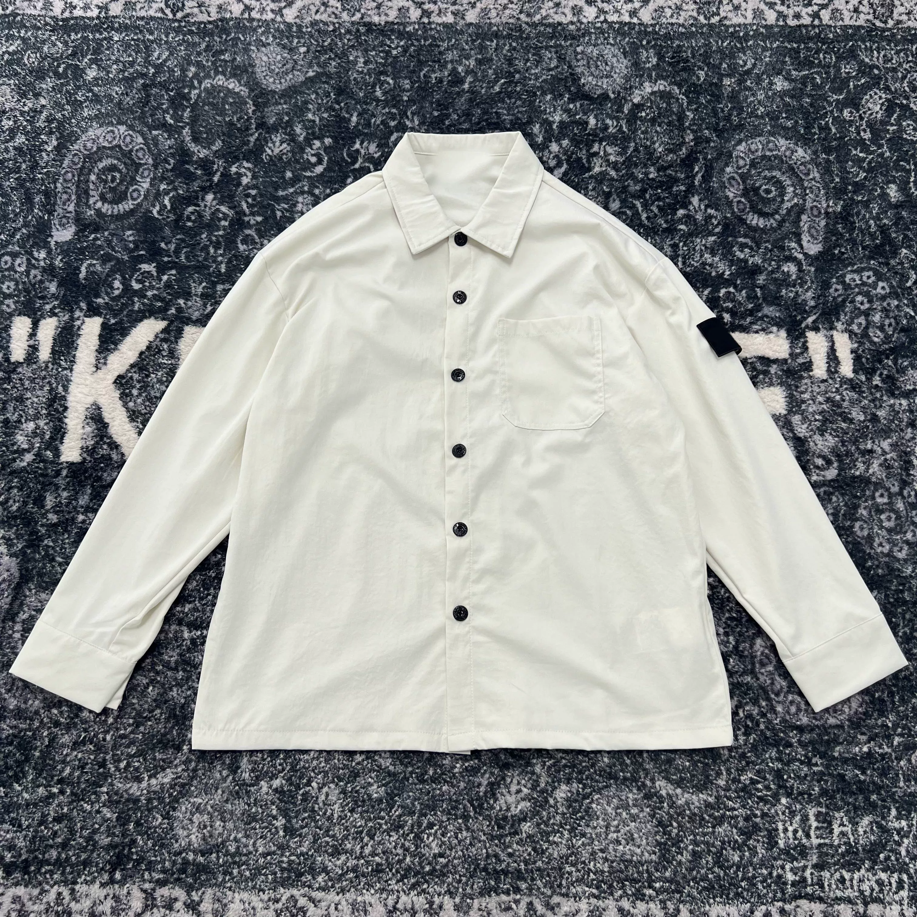 Independent replacement 25ss spring and summer new product armband pure cotton loose thin niche style shirt outwearjacket men’s and women’s couple style