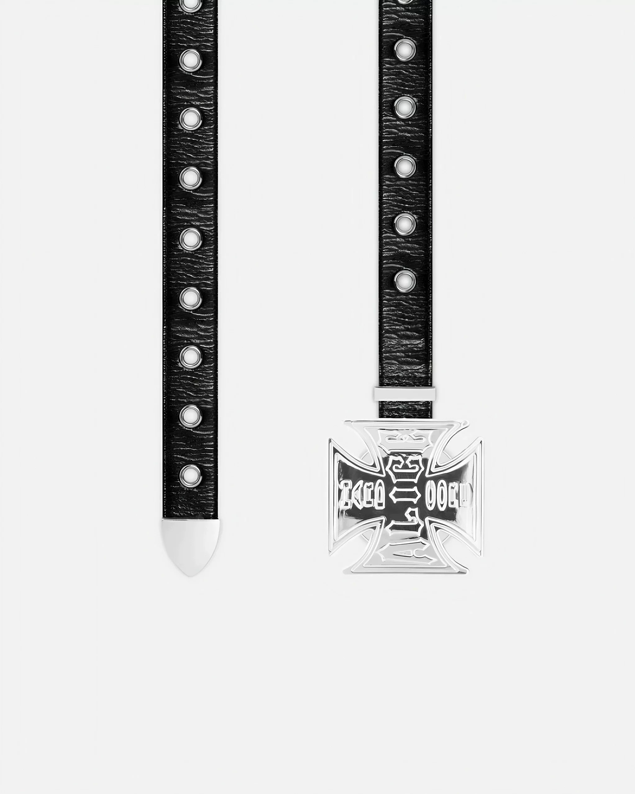 Alice hollywood rotating cross buckle multi-hole belt – american retro style leather belt