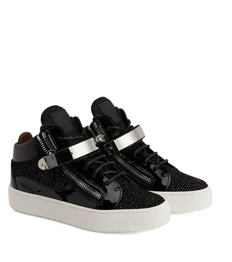 European and american new classic fashion agz men’s shoes casual chunky sole mid-top metal zipper flat women’s shoes ins trendy student style